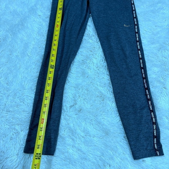 Nike Pro Warm Womens Metallic Tights Gray & Black BV5161-080 Medium - Picture 3 of 13
